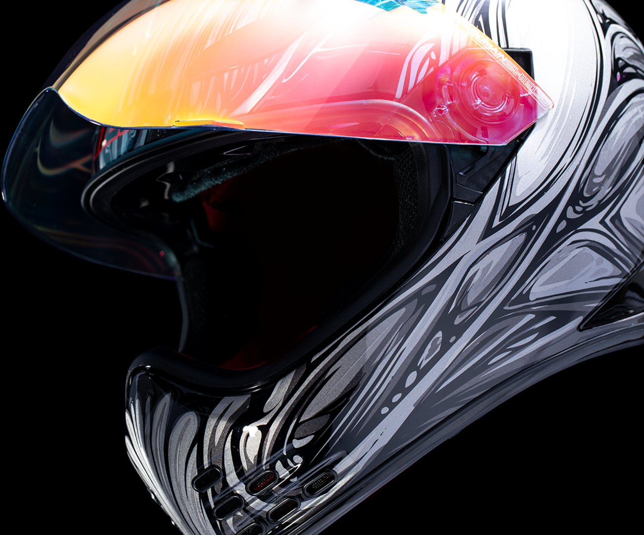 ICON Domain Full Face Helmet Nouveau Silver