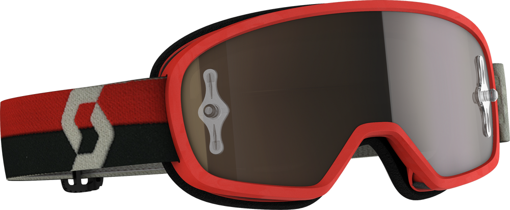 SCOTT - 272836-1010324 - YOUTH BUZZ MX PRO GOGGLE RED/GREY W/GOLD CHROME WORKS