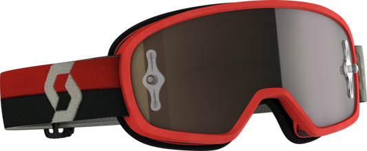 SCOTT - 272836-1010324 - YOUTH BUZZ MX PRO GOGGLE RED/GREY W/GOLD CHROME WORKS