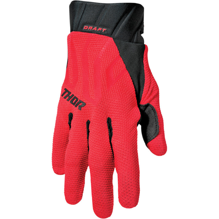 Thor 2023 Draft Gloves - Red/Black