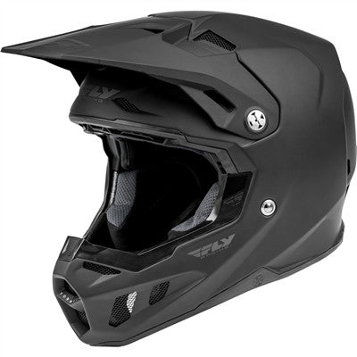FLY Racing Youth Formula CC Solid Matte Offroad Helmet - Matte Black - Youth Large