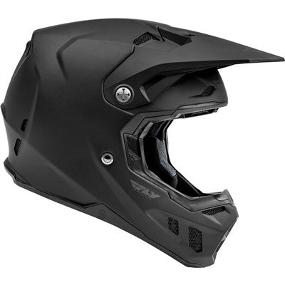 FLY Racing Youth Formula CC Solid Matte Offroad Helmet - Matte Black - Youth Large