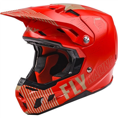 FLY Racing 2021 Youth Formula CC Primary Offroad Helmet - Red/Khaki - Youth Large