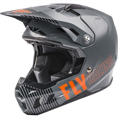 FLY Racing 2021 Youth Formula CC Primary Offroad Helmet - Grey/Orange - Youth Large