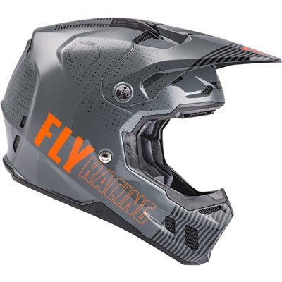 FLY Racing 2021 Youth Formula CC Primary Offroad Helmet - Grey/Orange - Youth Large