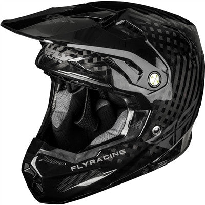 FLY Racing 2020 Solid Formula with AIS Helmet - Black Carbon