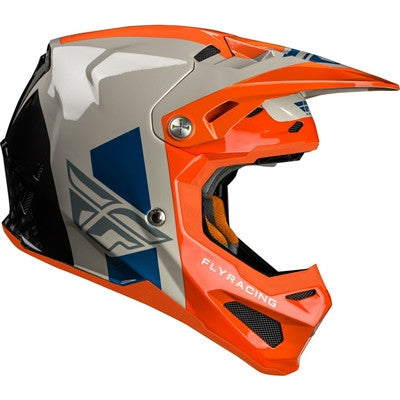 FLY Racing 2020 Youth Origin Formula with AIS Helmet - Grey/Orange/Blue