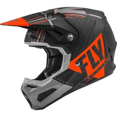 FLY Racing 2020 Youth Formula Carbon Vector Helmet - Matte Orange/Grey/Black