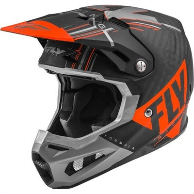 FLY Racing 2020 Youth Formula Carbon Vector Helmet - Matte Orange/Grey/Black