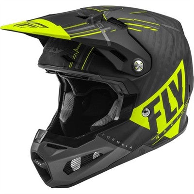 FLY Racing 2020 Youth Formula Carbon Vector Helmet - Matte Hi-Vis/Grey/Black