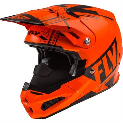 FLY Racing 2020 Formula Carbon Vector Cold Weather Helmet - Neon Orange/Charcoal