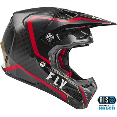 FLY Racing 2021 Youth Formula Carbon Axon Offroad Helmet - Black/Red/Gold - Youth Large