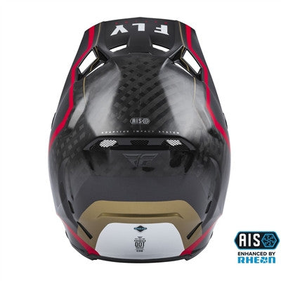 FLY Racing 2021 Youth Formula Carbon Axon Offroad Helmet - Black/Red/Gold - Youth Large