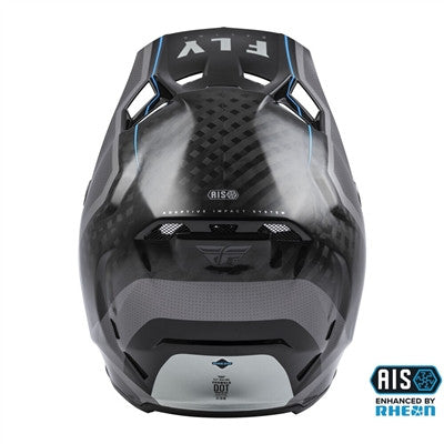 FLY Racing 2021 Youth Formula Carbon Axon Offroad Helmet - Black/Grey/Blue - Youth Large