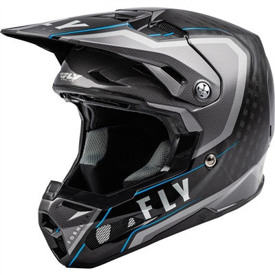 FLY Racing 2021 Formula Carbon Axon Offroad Helmet - Black/Grey/Blue
