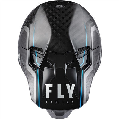FLY Racing 2021 Formula Carbon Axon Offroad Helmet - Black/Grey/Blue