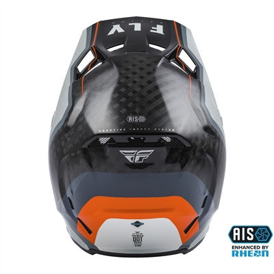 FLY Racing 2021 Youth Formula Carbon Axon Offroad Helmet - Black/Grey/Orange - Youth Large