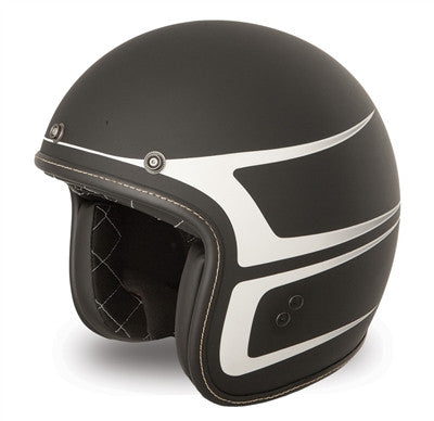 FLY Racing 2017 .38 Open Face Helmet - Matte Black/White Scallop