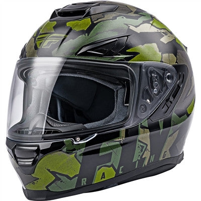 FLY Racing Sentinel Ambush Full Face Helmet - Camo/Green/Grey