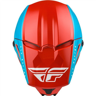 FLY Racing 2021 Kinetic Straight Edge Offroad Helmet - Red/White/Blue