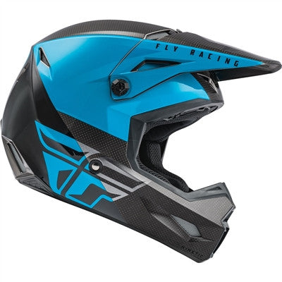 FLY Racing 2021 Kinetic Straight Edge Offroad Helmet - Blue/Grey/Black