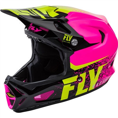 FLY Racing 2019 Werx Imprint Carbon Bicycle Helmet - Pink/Hi-Vis