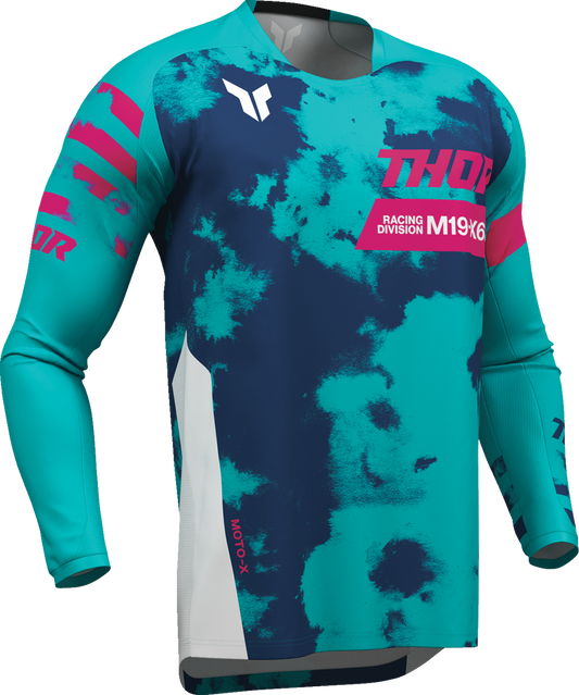 Thor 2026 Launchmode Bleach Jersey White/Aqua