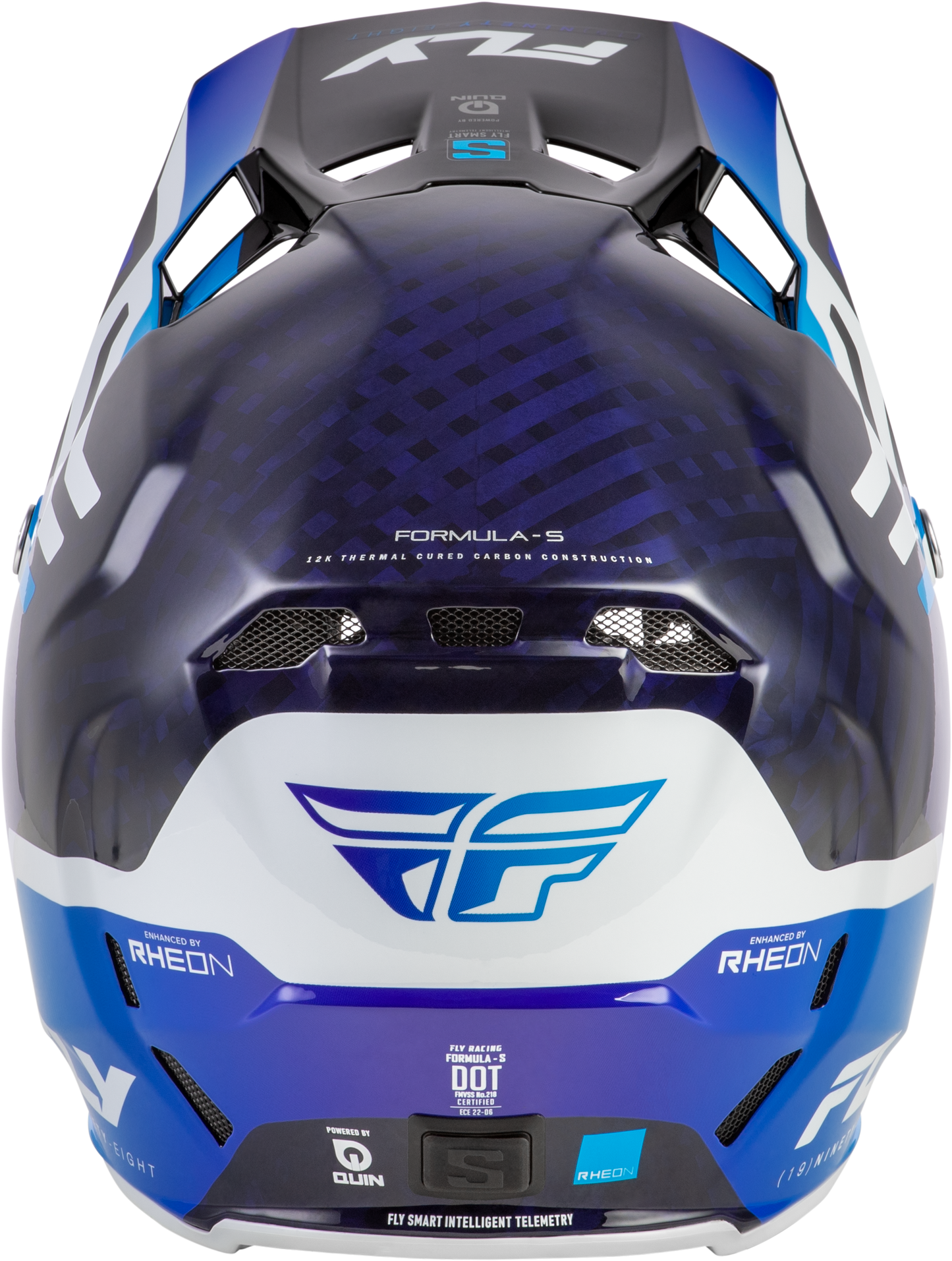 FLY Racing 2026 Formula S Carbon Byte Helmet Blue Carbon/Blue/White