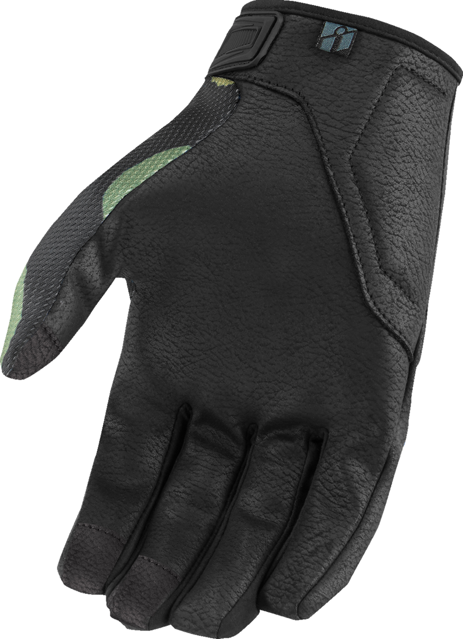 ICON Hooligan Magnacross Gloves Camo Green