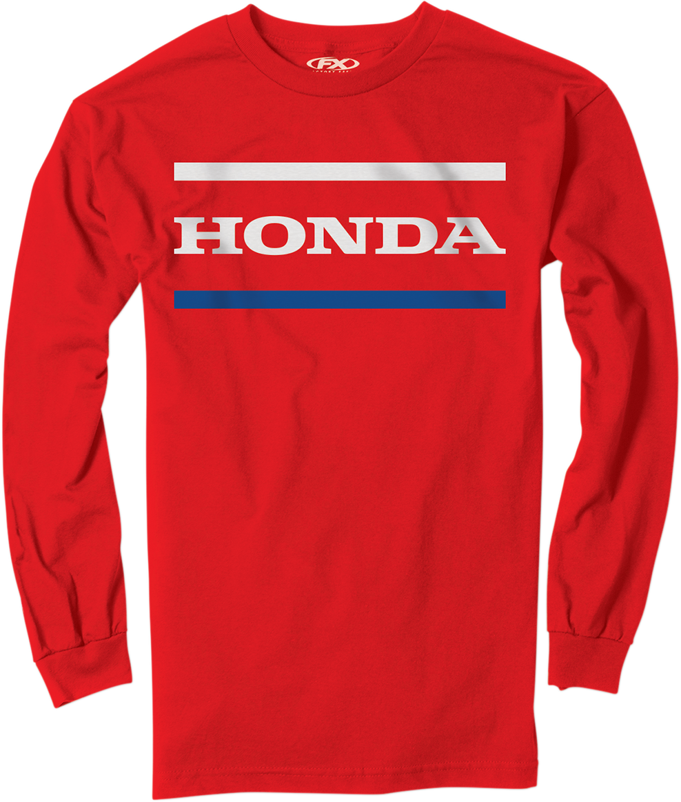 Factory Effex Honda Stripes Long-Sleeve T-Shirt - Red