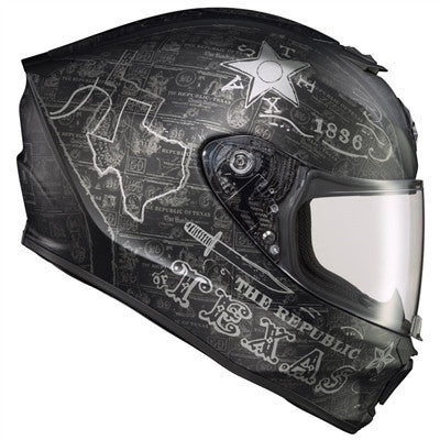 Scorpion EXO-R420 Lone Star Full Face Helmet - Black/Silver