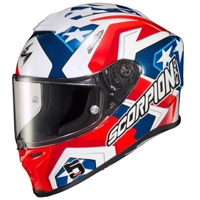 Scorpion EXO-R1 Air Alvaro Bautista Laguna Seca Full Face Helmet - Red/White/Blue