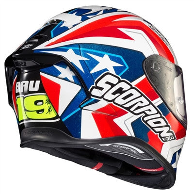 Scorpion EXO-R1 Air Alvaro Bautista Laguna Seca Full Face Helmet - Red/White/Blue