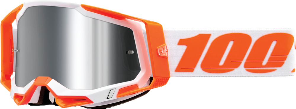 100% - 50010-00013 - RACECRAFT 2 GOGGLE ORANGE MIRROR SLVR FLASH LENS