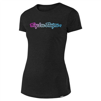 Troy Lee Designs Womens Signature Tee - Black