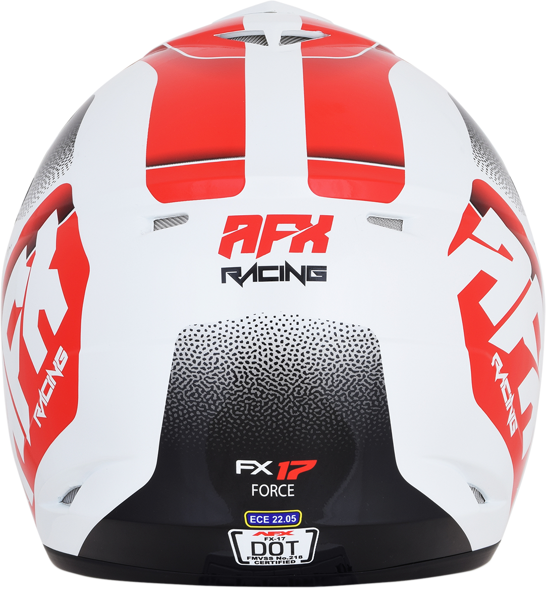 AFX FX-17 Offroad Helmet Force Pearl White/Red