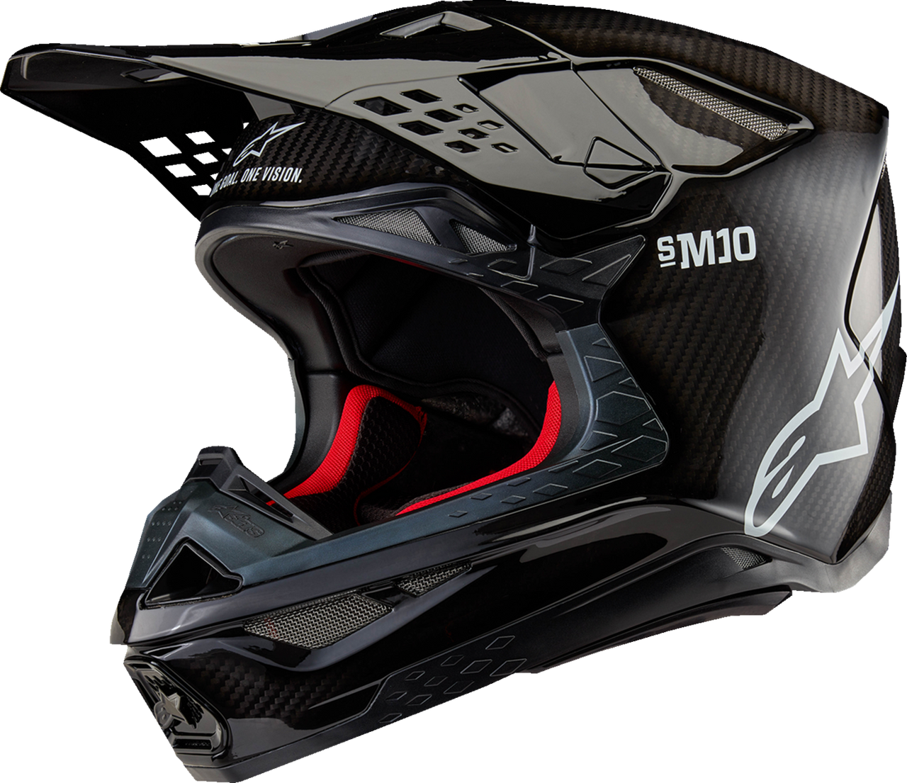 Alpinestars 2024 Supertech M10 Solid MIPS Helmet - Gloss Black Carbon