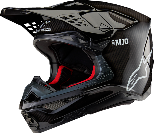Alpinestars 2024 Supertech M10 Solid MIPS Helmet - Gloss Black Carbon