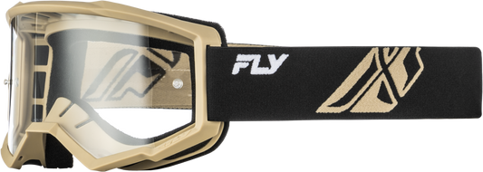 FLY Racing Focus Black/Khaki with Clear Lens