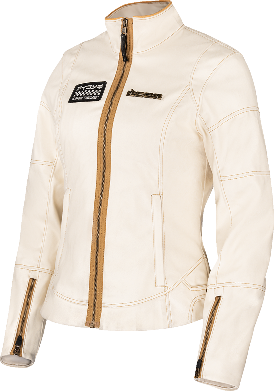 ICON Womens Tuscadero 3 Jacket White