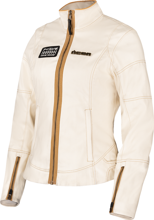 ICON Womens Tuscadero 3 Jacket White