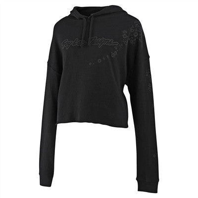 Troy Lee Designs Womens Signature Floral Crop Pullover - Black