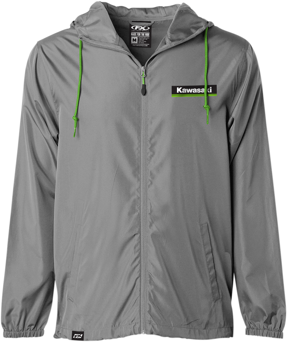 Factory Effex Kawasaki Windbreaker Jacket Charcoal