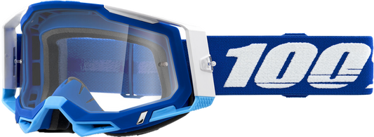 100% - 50009-00002 - RACECRAFT 2 GOGGLE BLUE CLEAR LENS