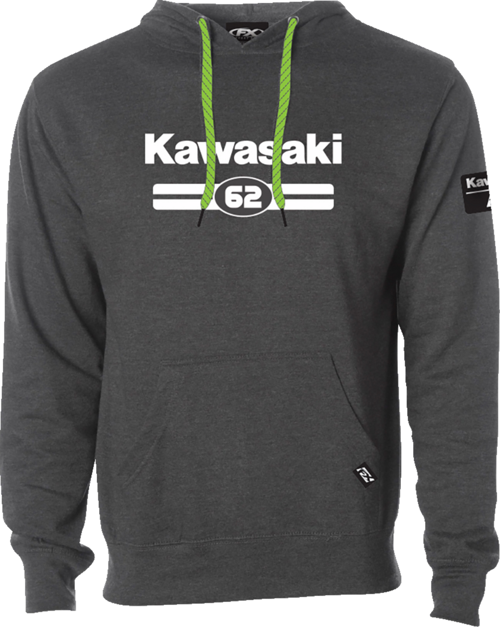 Factory Effex Kawasaki Sixty Two Pullover Heather Charcoal
