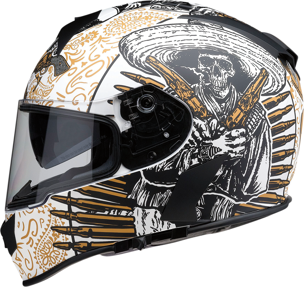 Z1R Warrant Sombrero Full Face Helmet White/Gold