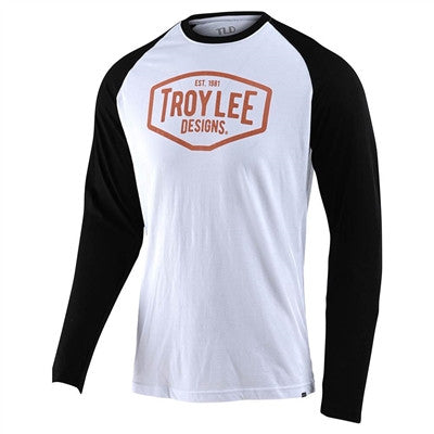 Troy Lee Designs Motor Oil L/S Raglan Tee - White/Black