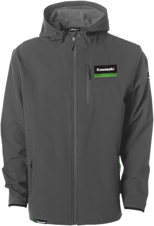 Factory Effex Kawasaki Soft-Shell Jacket Gray
