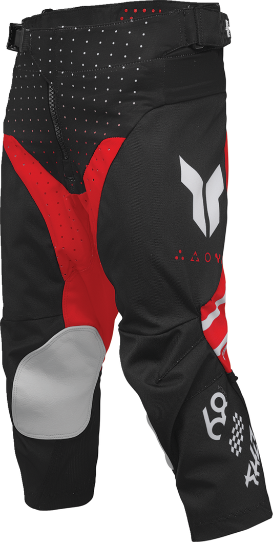 Thor 2026 Youth Launchmode Futura Pants Black/Red
