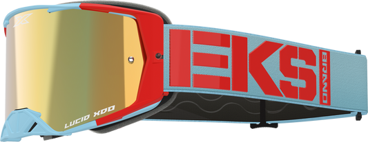 EKS BRAND - 067-12035 - LUCID CALIBER GOGGLE LIGHT BLUE GOLD MIRROR LENS